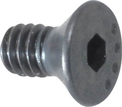 Made in USA - #5-40 UNC Hex Socket Drive, 82° Flat Screw - Alloy Steel, Black Oxide Finish, Fully Threaded, 1/4" OAL - Makers Industrial Supply