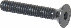 Made in USA - #5-40 UNC Hex Socket Drive, 82° Flat Screw - Alloy Steel, Black Oxide Finish, Fully Threaded, 3/4" OAL - Makers Industrial Supply