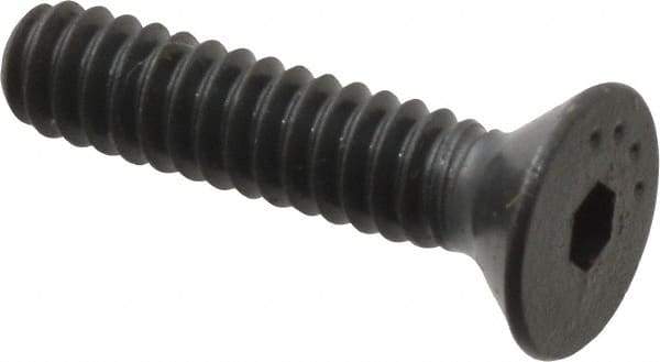 Made in USA - #6-32 UNC Hex Socket Drive, 82° Flat Screw - Alloy Steel, Black Oxide Finish, Fully Threaded, 5/8" OAL - Makers Industrial Supply