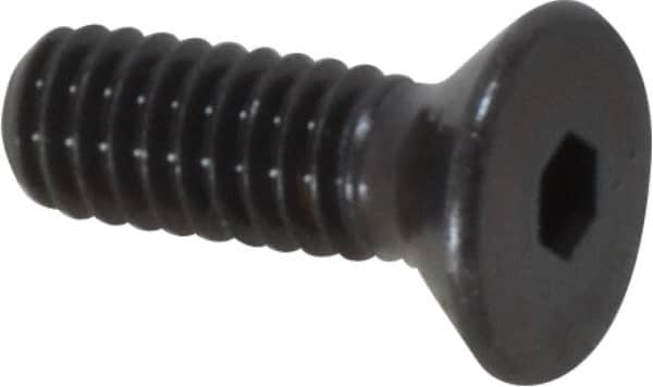 Made in USA - #8-32 UNC Hex Socket Drive, 82° Flat Screw - Alloy Steel, Black Oxide Finish, Fully Threaded, 1/2" OAL - Makers Industrial Supply