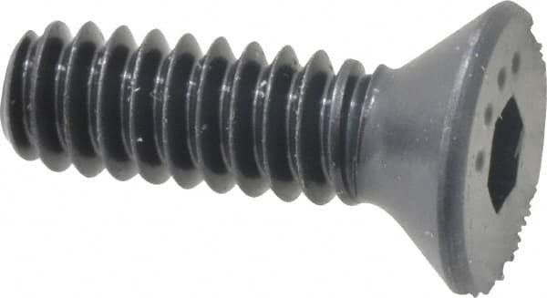 Made in USA - #10-24 UNC Hex Socket Drive, 82° Flat Screw - Alloy Steel, Black Oxide Finish, Fully Threaded, 5/8" OAL - Makers Industrial Supply