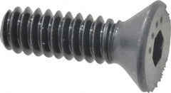 Made in USA - #10-24 UNC Hex Socket Drive, 82° Flat Screw - Alloy Steel, Black Oxide Finish, Fully Threaded, 5/8" OAL - Makers Industrial Supply