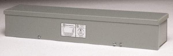 Cooper B-Line - 6" High x 24" Wide x 6" Long, Screw Mount Wire Duct - Gray, 7 Knockouts, Screw, Steel - Makers Industrial Supply