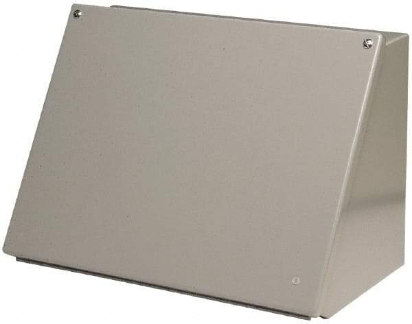 Cooper B-Line - Steel Standard Enclosure Hinge Sloped Cover - NEMA 12, 13, 12" Wide x 12" High x 9-5/32" Deep, Dirt-tight & Dust-tight - Makers Industrial Supply