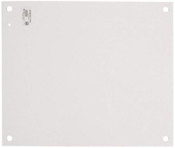 Cooper B-Line - 14-1/2" OAW x 17" OAH Powder Coat Finish Electrical Enclosure Nonperforated Panel - 20" x 16" Box, 14 Gauge Steel, Use with 20166-1/20168-1 - Makers Industrial Supply