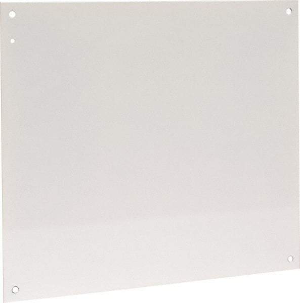 Cooper B-Line - 18-1/2" OAW x 21" OAH Powder Coat Finish Electrical Enclosure Nonperforated Panel - 24" x 20" Box, 14 Gauge Steel, Use with 24206-1/24208-1 - Makers Industrial Supply