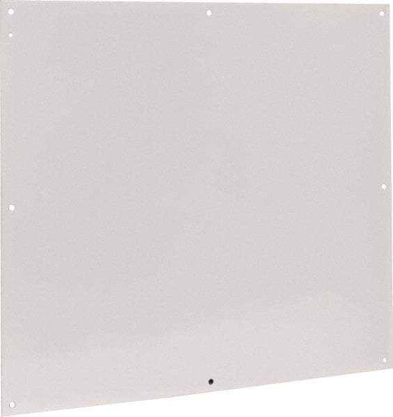 Cooper B-Line - 28-1/2" OAW x 32" OAH Powder Coat Finish Electrical Enclosure Nonperforated Panel - 36" x 30" Box, 14 Gauge Steel, Use with 363012-1/36306-1/36308-1 - Makers Industrial Supply