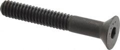 Made in USA - 1/4-20 UNC Hex Socket Drive, 82° Flat Screw - Alloy Steel, Black Oxide Finish, Fully Threaded, 1-3/4" OAL - Makers Industrial Supply