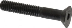 Made in USA - 5/16-18 UNC Hex Socket Drive, 82° Flat Screw - Alloy Steel, Black Oxide Finish, Fully Threaded, 2" OAL - Makers Industrial Supply