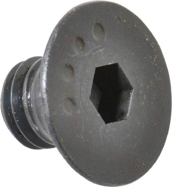 Made in USA - 3/8-16 UNC Hex Socket Drive, 82° Flat Screw - Alloy Steel, Black Oxide Finish, Fully Threaded, 1/2" OAL - Makers Industrial Supply