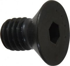 Made in USA - 3/8-16 UNC Hex Socket Drive, 82° Flat Screw - Alloy Steel, Black Oxide Finish, Fully Threaded, 5/8" OAL - Makers Industrial Supply