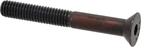 Made in USA - 3/8-16 UNC Hex Socket Drive, 82° Flat Screw - Alloy Steel, Black Oxide Finish, Partially Threaded, 3" OAL - Makers Industrial Supply