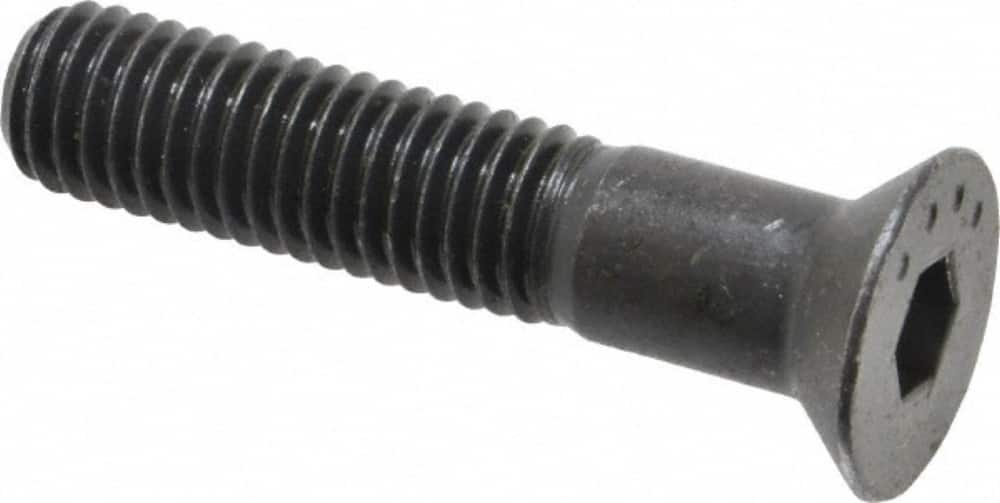 Made in USA - 1/2-13 UNC Hex Socket Drive, 82° Flat Screw - Alloy Steel, Black Oxide Finish, Partially Threaded, 2-1/2" OAL - Makers Industrial Supply