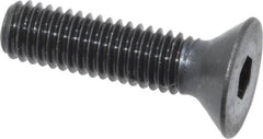 Made in USA - #10-32 UNF Hex Socket Drive, 82° Flat Screw - Alloy Steel, Black Oxide Finish, Fully Threaded, 3/4" OAL - Makers Industrial Supply