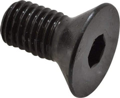 Made in USA - 1/4-28 UNF Hex Socket Drive, 82° Flat Screw - Alloy Steel, Black Oxide Finish, Fully Threaded, 1/2" OAL - Makers Industrial Supply