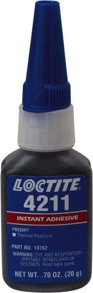 Loctite - 20 Gal Bottle Black Instant Adhesive - 24 hr Full Cure Time - Makers Industrial Supply