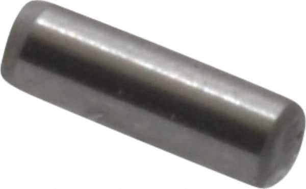 Made in USA - 1/16" Diam x 3/16" Pin Length Grade 8 Alloy Steel Standard Dowel Pin - Bright Finish, 1 Beveled & 1 Rounded End - Makers Industrial Supply