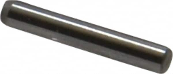 Made in USA - 1/16" Diam x 3/8" Pin Length Grade 8 Alloy Steel Standard Dowel Pin - Bright Finish, 1 Beveled & 1 Rounded End - Makers Industrial Supply