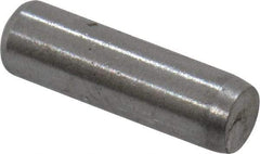 Made in USA - 3/32" Diam x 5/16" Pin Length Grade 8 Alloy Steel Standard Dowel Pin - Bright Finish, 1 Beveled & 1 Rounded End - Makers Industrial Supply