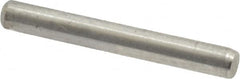 Made in USA - 3/32" Diam x 3/4" Pin Length Grade 8 Alloy Steel Standard Dowel Pin - Bright Finish, 1 Beveled & 1 Rounded End - Makers Industrial Supply