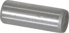 Made in USA - 3/16" Diam x 1/2" Pin Length Grade 8 Alloy Steel Standard Dowel Pin - Bright Finish, C 47-58 & C 60 (Surface) Hardness, 4,150 Lb (Single Shear), 8,300 Lb (Double Shear) Breaking Strength, 1 Beveled & 1 Rounded End - Makers Industrial Supply