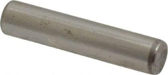 Made in USA - 3/16" Diam x 7/8" Pin Length Grade 8 Alloy Steel Standard Dowel Pin - Bright Finish, C 47-58 & C 60 (Surface) Hardness, 4,150 Lb (Single Shear), 8,300 Lb (Double Shear) Breaking Strength, 1 Beveled & 1 Rounded End - Makers Industrial Supply