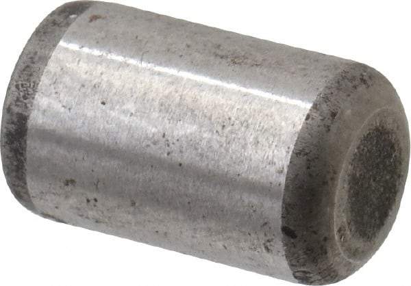 Made in USA - 5/16" Diam x 1/2" Pin Length Grade 8 Alloy Steel Standard Dowel Pin - Bright Finish, C 47-58 & C 60 (Surface) Hardness, 11,500 Lb (Single Shear), 23,000 Lb (Double Shear) Breaking Strength, 1 Beveled & 1 Rounded End - Makers Industrial Supply