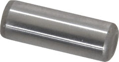 Made in USA - 5/16" Diam x 7/8" Pin Length Grade 8 Alloy Steel Standard Dowel Pin - Bright Finish, C 47-58 & C 60 (Surface) Hardness, 11,500 Lb (Single Shear), 23,000 Lb (Double Shear) Breaking Strength, 1 Beveled & 1 Rounded End - Makers Industrial Supply