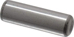 Made in USA - 5/16" Diam x 1" Pin Length Grade 8 Alloy Steel Standard Dowel Pin - Bright Finish, C 47-58 & C 60 (Surface) Hardness, 11,500 Lb (Single Shear), 23,000 Lb (Double Shear) Breaking Strength, 1 Beveled & 1 Rounded End - Makers Industrial Supply