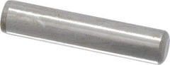 Made in USA - 5/16" Diam x 1-1/2" Pin Length Grade 8 Alloy Steel Standard Dowel Pin - Bright Finish, C 47-58 & C 60 (Surface) Hardness, 11,500 Lb (Single Shear), 23,000 Lb (Double Shear) Breaking Strength, 1 Beveled & 1 Rounded End - Makers Industrial Supply