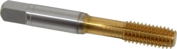 Guhring - 3/8-16 UNC 2BX H8/H9 Thread Limit Modified Bottoming Thread Forming Tap - Cobalt, TiN Finish, 2.941" OAL, 0.63" Thread Length, Right Hand Thread, Series 3940 - Makers Industrial Supply