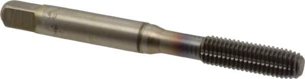 Guhring - 1/4-28 UNF 2BX Modified Bottoming Thread Forming Tap - Cobalt, TiCN Finish, 2-1/2" OAL, 0.374" Thread Length, Right Hand Thread, Series 3944 - Makers Industrial Supply