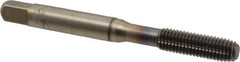 Guhring - 1/4-28 UNF 2BX Modified Bottoming Thread Forming Tap - Cobalt, TiCN Finish, 2-1/2" OAL, 0.374" Thread Length, Right Hand Thread, Series 3944 - Makers Industrial Supply