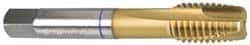 Guhring - 1-12 UNF, 4 Flute, TiN Finish, Powdered Metal Spiral Point Tap - Plug Chamfer, Right Hand Thread, 5-1/8" OAL, 0.8" Shank Diam, 3B Class of Fit, Series 3997 - Exact Industrial Supply