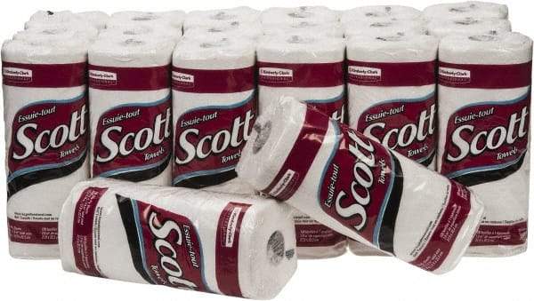 Scott - Perforated Roll of 1 Ply White Paper Towels - 11" Wide - Makers Industrial Supply