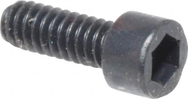 Made in USA - #2-56 UNC Hex Socket Drive, Socket Cap Screw - Alloy Steel, Black Oxide Finish, Fully Threaded, 1/4" Length Under Head - Makers Industrial Supply