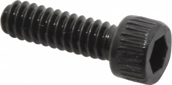 Made in USA - #4-40 UNC Hex Socket Drive, Socket Cap Screw - Alloy Steel, Black Oxide Finish, Fully Threaded, 3/8" Length Under Head - Makers Industrial Supply