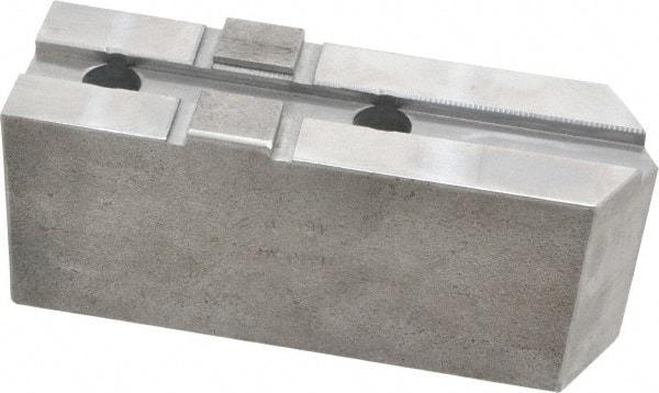 H & R Manufacturing - Tongue & Groove Attachment, Square Soft Lathe Chuck Jaw - Steel, 2-1/2" Btw Mount Hole Ctrs, 5-3/4" Long x 1-3/4" Wide x 2-3/8" High, 1/2" Groove - Makers Industrial Supply