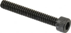 Made in USA - #6-32 UNC Hex Socket Drive, Socket Cap Screw - Alloy Steel, Black Oxide Finish, Fully Threaded, 1" Length Under Head - Makers Industrial Supply