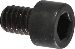 Made in USA - #8-32 UNC Hex Socket Drive, Socket Cap Screw - Alloy Steel, Black Oxide Finish, Fully Threaded, 1/4" Length Under Head - Makers Industrial Supply