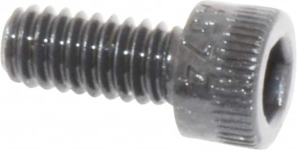 Made in USA - #8-32 UNC Hex Socket Drive, Socket Cap Screw - Alloy Steel, Black Oxide Finish, Fully Threaded, 3/8" Length Under Head - Makers Industrial Supply