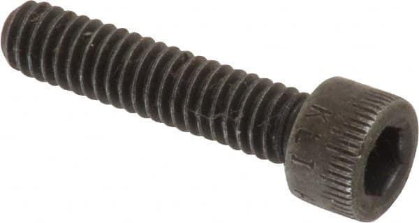 Made in USA - #8-32 UNC Hex Socket Drive, Socket Cap Screw - Alloy Steel, Black Oxide Finish, Fully Threaded, 3/4" Length Under Head - Makers Industrial Supply