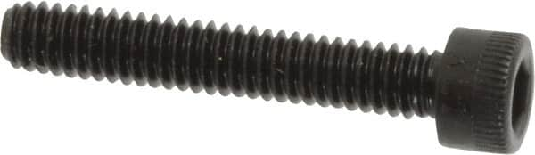 Made in USA - #8-32 UNC Hex Socket Drive, Socket Cap Screw - Alloy Steel, Black Oxide Finish, Fully Threaded, 1" Length Under Head - Makers Industrial Supply