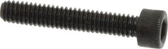 Made in USA - #8-32 UNC Hex Socket Drive, Socket Cap Screw - Alloy Steel, Black Oxide Finish, Fully Threaded, 1" Length Under Head - Makers Industrial Supply