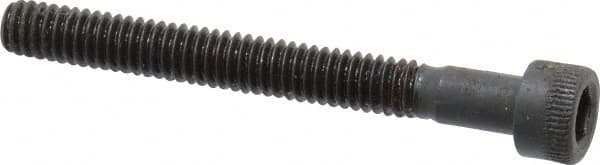 Made in USA - #8-32 UNC Hex Socket Drive, Socket Cap Screw - Alloy Steel, Black Oxide Finish, Partially Threaded, 1-1/2" Length Under Head - Makers Industrial Supply