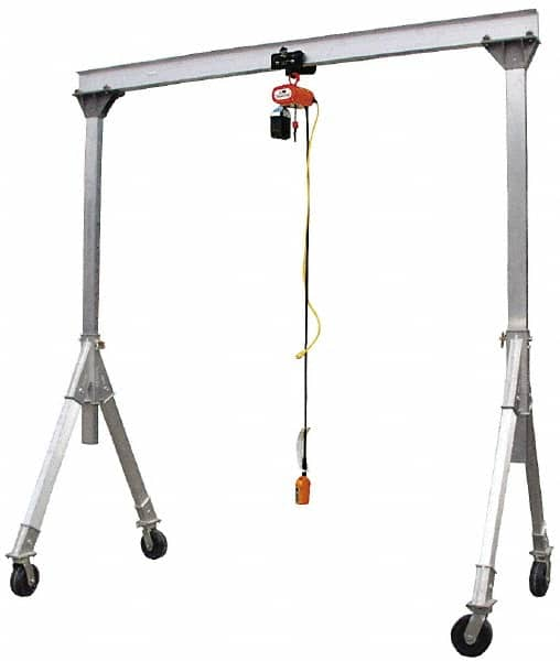 Vestil - 2,000 Lb Load Capacity, Aluminum Gantry Crane - 8' Span - Makers Industrial Supply