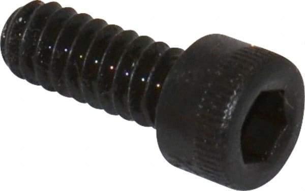 Made in USA - #10-24 UNC Hex Socket Drive, Socket Cap Screw - Alloy Steel, Black Oxide Finish, Fully Threaded, 1/2" Length Under Head - Makers Industrial Supply