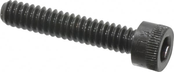 Made in USA - #10-24 UNC Hex Socket Drive, Socket Cap Screw - Alloy Steel, Black Oxide Finish, Fully Threaded, 1" Length Under Head - Makers Industrial Supply