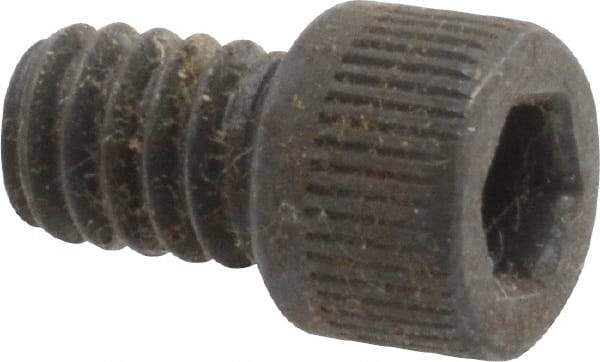 Made in USA - 1/4-20 UNC Hex Socket Drive, Socket Cap Screw - Alloy Steel, Black Oxide Finish, Fully Threaded, 3/8" Length Under Head - Makers Industrial Supply