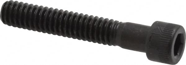 Made in USA - 1/4-20 UNC Hex Socket Drive, Socket Cap Screw - Alloy Steel, Black Oxide Finish, Partially Threaded, 1-1/2" Length Under Head - Makers Industrial Supply